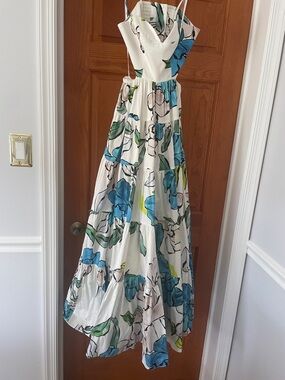 knee length dresses for ladies Soundscape Maxi Dress-SEA BREEZE / 4 main image 0